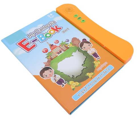 Acouto Livre Audio Interactif Cambodgien Anglais Chinois, Livre d'apprentissage électronique, Jouet éducatif, Vert Les Chiffres, Ces Couleurs, Apprentissage du Vocabulaire, Formes et Couvertures