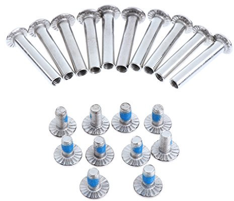Unbekannt MagiDeal 10 pcs Inline Skate Schraube Set Ersatz Roller Skates Mutter Schrauben, 31mm