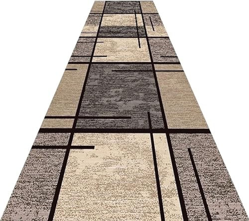 AMSXNOO Teppich Läufer Flur Küche, Flurteppich rutschfest Waschbar, Anti Rutsch Teppich Läufer, Vintage Kücheläufer Teppichläufer, Teppichläufer Kücheläufer Polyester Anpassbar(60X300CM)