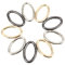 9Pcs Spring Snap Clips Feder O-Ring Oval Ringe Oval Karabiner Snap Clip für DIY Basteln(#2)