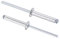 sourcing map 60 Stk. Blindnieten Aluminium Zugnieten Kerndekorationsnieten 4mm Durchm. 25mm Grifflänge Silber