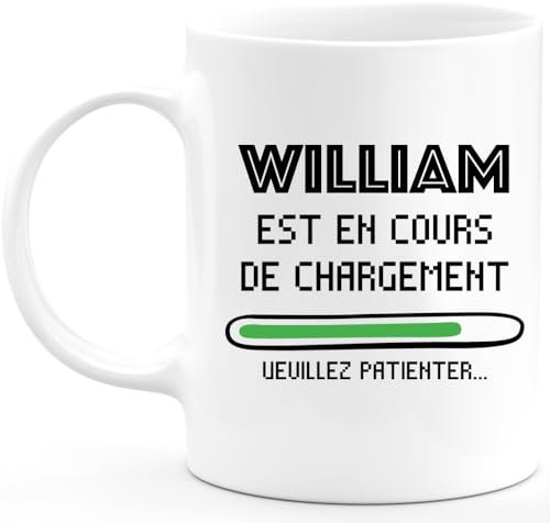 quotedazur - Mug William Est En Cours De Chargement Veuillez Patienter - Blanc/Céramique