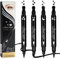 Eyeliner-Stempel, 4 Stück, 2-in-1, wasserdicht, flüssiger Eyeliner, Stift, langanhaltend, Eyeliner, in Flügelform, Make-up-Stempel, Doppelkopf, Mond, Blume, Herz, für Augendekoration