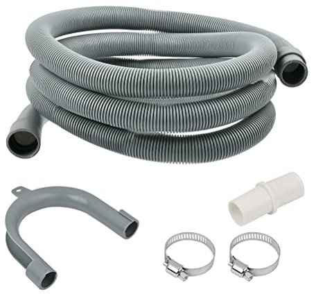 DODUOS 2.5M Washing Machine Drain Hose Extension Pipe Kit, Universal Replacement Drain Hose Extension Pipe Kit, Extra Long Washing Machine Hose Extension for Washing Machine Washer Dryer Dishwasher