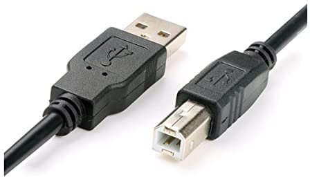 Cable Impresora Negro, Cable Usb 2.0 Tipo A a Tipo B 1m, Compatible para HP, Epson, Canon, Brother, Lexmark, Escáner, Disco Duro, Fotografía Digital y Otros Dispositivos. (1m negro)