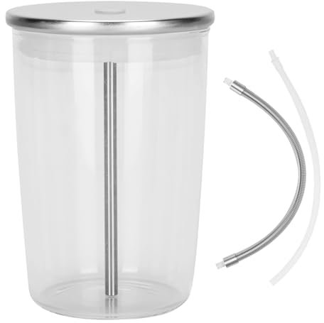 Jura Glass Milk Container, Stainless Steel Milk Pipe Casing