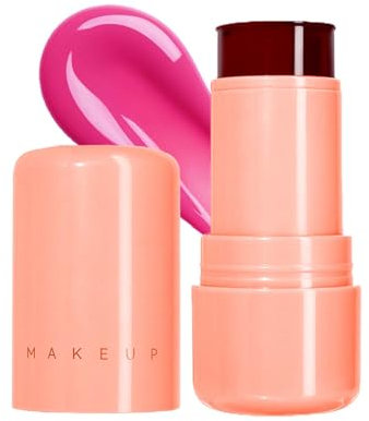 Jelly Blush Stick, 3-in-1 Lip Tint Wand, Jelly Cream Blush, Wasserfest & Wischfest Creme Rouge, Langlebig Milk Jelly Blush & Lippenstifte & Lidschatten, Lip Stain für Lippen & Wangen