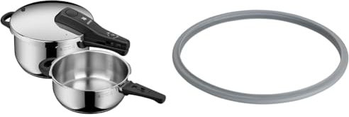 WMF Perfect One Pot Schnellkochtopf Set Induktion 2-teilig & Ersatzteil Dichtungsring Schnellkochtopf 22 cm, für Schnellkochtopf 3l, 4,5l, 6,5l, 8,5l, Silikonring, Silikon