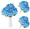 astylishome Dekoblumen Künstlich 180 Pcs Künstliche Blumen Blau Blüten Kunstblumen Deko für Hochzeit Feste Blumenarrangements Hochzeitsfeier Partei Haus DIY Basteln 1104