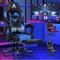 ALFORDSON Gaming Stuhl Racing Stuhl Executive Sport Gordon Bürostuhl mit Fußstütze PU Leder Armlehne Kopfstütze Home Stuhl, Blau