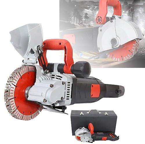 Professional Electric Wall Chaser, 5800W Dust-Free Wall Slotting Machine - 8 * 160Mm Saw Blade + Slotting Depth/Width(22-52/38Mm), for Wood Granite Tile Steel Bars