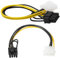 POFET 2 pièces câble PCI 4 broches à 8 broches mâle, adaptateur convertisseur de puissance de carte graphique PCIE, connecteur de câble 220 mm/8,7 pour carte graphique