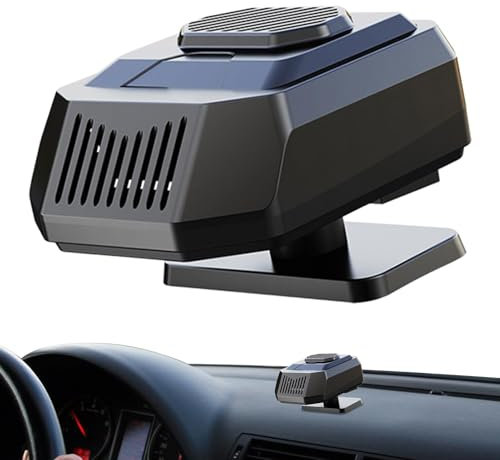 Jlkegfdf Elektrische Heizung für Auto, schnelle Erwärmung, 12 V/24 V, Fenster-Entfroster, tragbare Auto-Heizung – Windschutzscheiben-Abtau-Defogger, verstellbare elektrische Heizung für LKW und Auto