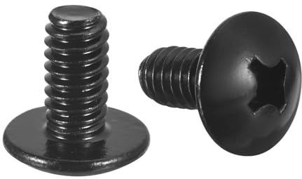 sourcing map 1/4-20 x 1/2 Truss Head Phillips viti a macchina, filettatura completa, Phillips Drive, acciaio inossidabile 304 18-8, finitura in ossido nero, quantità 20