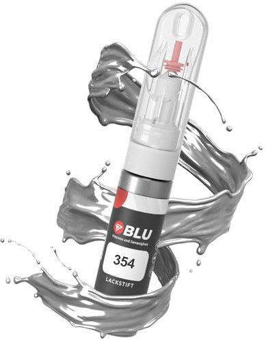 BLU Lackstift Auto kompatibel für BMW 354 Silber TITANUM Silver | Auto Lack Reparatur 2in1 Ausbesserungslack Pinsel + Nadel