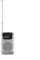 DAZZLEEX Radio de poche portable AM/FM avec haut-parleur à piles pour activités de plein air, urgences pour nouvelles, musique 5,8 x 2 x 10 cm (gris)