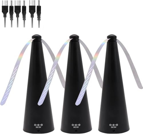 3 Pièces Ventilateurs Anti-Mouches Pour Table - Ventilateur De Table Portable Rechargeable Par USB, Ventilateurs Anti-moustiques Silencieux, Éloignez Les Mouches Et Les Insectes De Vos Aliments