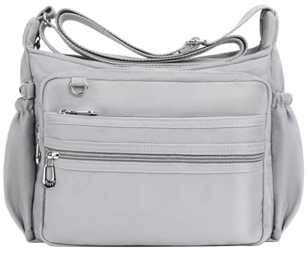NOTAG Crossbody Bags for Women, Multi-Pocket Nylon Shoulder Bag Handbag | Water Resistant, Lightweight, with Adjustable Strap, Casual Messenger Bag for Travel Shopping Hiking Daily Use