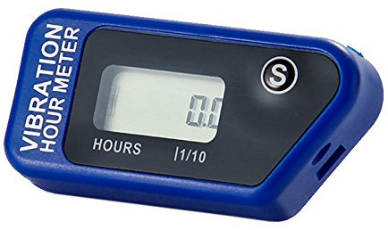 Numérique Vibration Compteur d'Heure Complet Imperméable À L'eau Réinitialisable Vibration Compteur d'Heures Sans Fil pour Toutes Vibrantes Machine Moto Snowmobil ATV Bateaux (bleu)