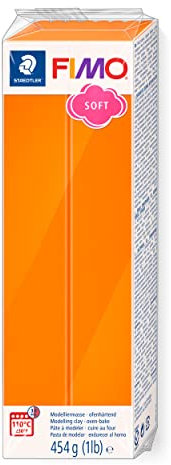 STAEDTLER- FIMO Soft Argilla da Modellare indurente in Forno, Colore Mandarino, 454g, 8021-42