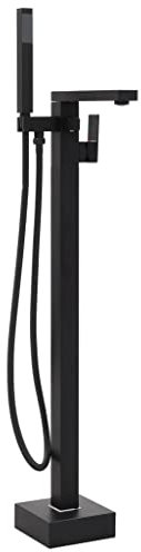 vidaXL Badewannenarmatur Freistehend Standarmatur Armatur Wannenarmatur Badewanne Dusche Handbrause Bad Edelstahl ABS 90cm Verchromt
