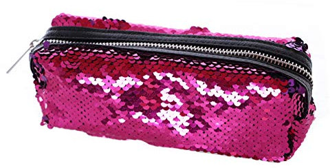 LB-2011-5 Pink Lila Wende Pailletten Metallic Pastel Schlampermäppchen Etui Kosmetik Tasche Kawaii