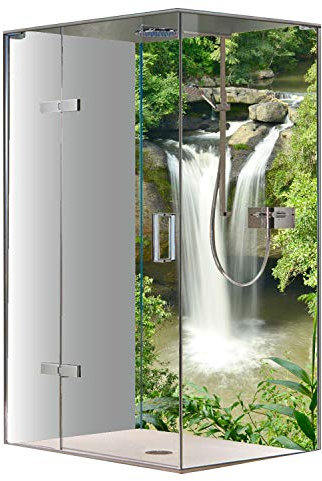 Original FLYERANDPRINT - SHOWER-PLATE, Alu-Dipond, OHNE FUGEN, Fliesenersatz, Duschrückwand, Wunschmaß, Dusche, Bad, Wandverkleidung, Wandverkleidung, DW-17-23 (Einzelplatte, 90 x 200 cm)
