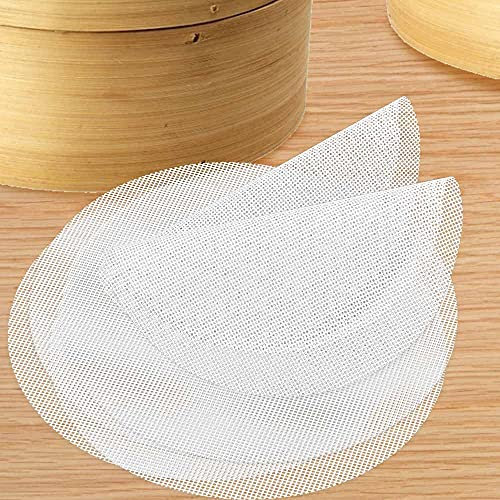 ANTHYTA 12PCS Almohadillas Antiadherente de Vapor Papel de Vapor Reutilizable Almohadillas de Malla de Vapor 25cm Revestimientos de Silicona para Vapor Tapetes de Vapor para Albóndigas de Masa Dim Sum