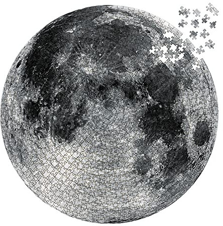 MaxRenard Moon Circular Puzzle 1000 Teile für Erwachsene Cool Round Jigsaw Puzzle Herausforderungsspiel Natur Themed Puzzle