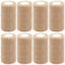 BQTQ 8 Rollen Haftbandage Selbstklebend Selbsthaftende Bandage Fixierverband Elastische Selbsthaftende Cohesive Bandage Haftbandage Verband (Beige, 10 cm x 4,5 m)