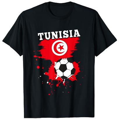 Supporter Foot Tunisie Fan Tunisien Maillot Drapeau Tunisie T-Shirt