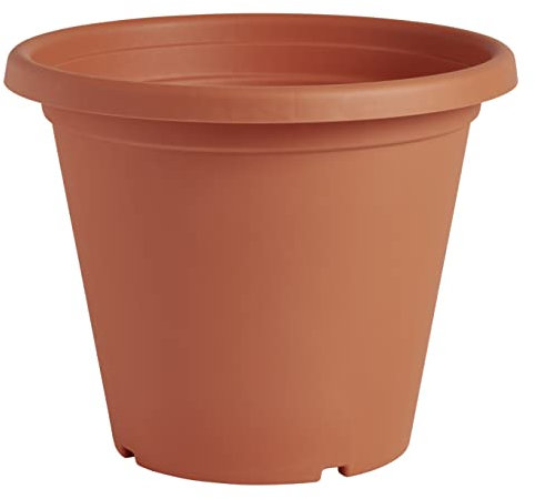 Clever Pots Kunststoff-Pflanztopf, 30cm Außen- oder Innentopf mit Entwässerungslöchern, leichtes und wetterfestes Pflanzgefäß für Blumen und Pflanzen, ideal für Garten, Terrasse & Veranda, Terrakotta