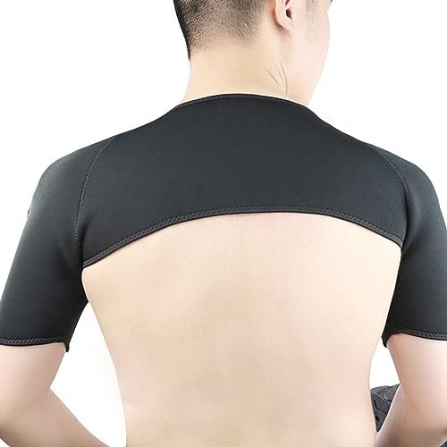 atmungsaktiv Schulterbandage Schulterschmerzen Schmerzlinderung Schulterstütze Sport-Schulterpolster Nackenpolster Schulterriemen Schulter Unterstützung Bandage Gurt(L (shoulder width 42cm or more))