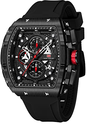 Relojes para Hombres Moda Deporte Reloj de Pulsera con Correa de Silicona Relojes para Hombre