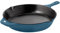 Utopia Kitchen Bratpfanne aus Gusseisen, 26 cm, vorbehandelte Gusseisen-Pfanne, sicheres Grill-Kochgeschirr für den Innen- und Außenbereich, Blaugrün