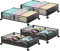 Unterbett-Aufbewahrungsbox mit Rollen, 4 Stück faltbare Metall-Unterbettkommode zur Kleideraufbewahrung, schwarz, werkzeuglose Montage, offenes Design für einfachen Zugriff, 40×60×16 cm