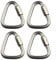 Carabiner Buckle, 4PCS 4mm Triangle Link Chains, Stainless Steel Triangle Buckle Climbing Carabiner Quick Connect, Spring Snap Key Clip Hook Screw Gate Buckle