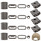 BENECREAT 30 Set Kappenschnalle Aus Edelstahl, Gunmetal-Baseballkappen-Schnalle Verstellbare Baseballkappen-Schnalle Mit Perforation Für Baseballkappen, Bohrung: 5 mm