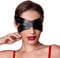 WENTPOL Sex SM Leder Augenbinde Gekreuzte Augenmaske mit Nieten Sexy Augenbinde BDSM Augenmaske Schwarz PU Leder Maske SM Binding Leder Augenmaske SM Augenmaske Erotik Augenbinde Sex Cosplay Maske