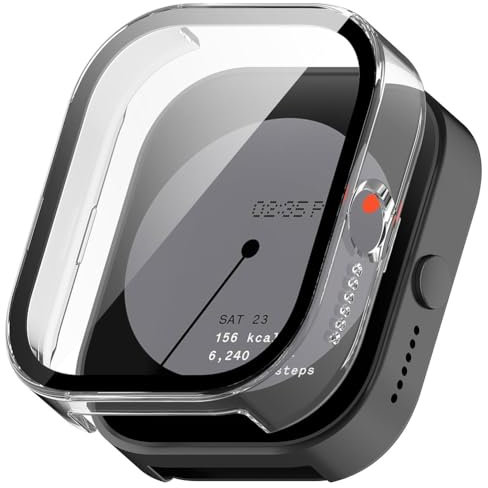 Screen Protector Compatible with CMF by Nothing Watch Pro Case Smartwatch Accessories Protective Cover with Tempered Glass Watch Bands Straps Screen Protector for CMF by Nothing Watch Pro