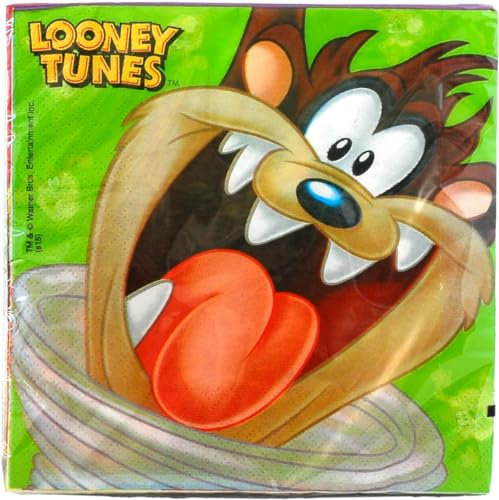 CUCUBA 20 Servietten 23 x 23 cm Looney Tunes für Party, Geburtstag, Zeremonie