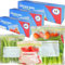 RAONEUS 70Pcs Food Storage Freezer Bags BPA Free Expandable Bottom Leakproof Airtight Food Storage Bags with Double Zip Seal, (1L/2.27L/4.55L) + Marker Pen, Reusable for Snacks, Fruits, Meal Prep