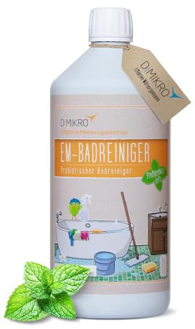 EM-Badreiniger - probiotischer Badreiniger mit Pfefferminzduft - 100% biologisch abbaubar, vegan und tierversuchsfrei (1 Liter)