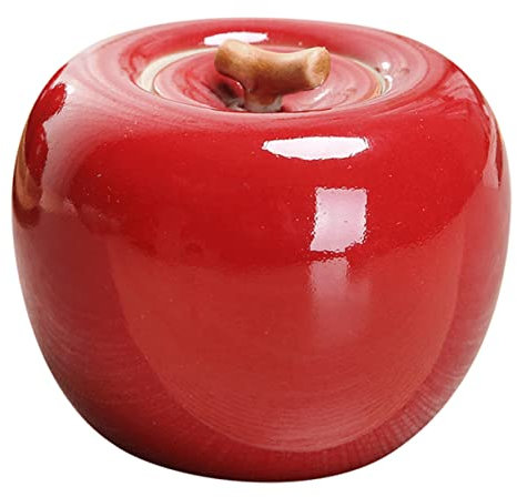 CIYODO 1pièce Pot à Thé Céramique Rouge Récipient De Stockage Hermétique Pour Thé Et Pour Cuisine Et Décoration Intérieure