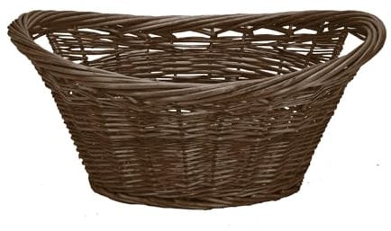 simpa Willow Wicker Log Basket with Integrated Handles (No Liner) - (H) 29cm x (W) 57cm