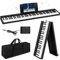 Ovshnrr Pianoforte Digitale 88 Tasti semi-pesati, Pieghevole Digital Piano con Bluetooth e interfaccia MIDI, Semipesata Piano Elettroniche Fullsize per Principianti