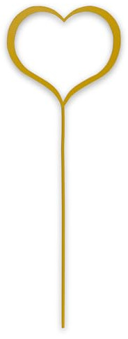 Gruber - mittlerer Gartenstecker für Gartendeko und Balkon Deko, Muttertag | 340 x 120 mm Bodenstecker für Innen- und Außenbereich | Grabschmuck wetterfest, ideal als Gartendeko für draußen, Gelb