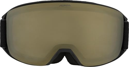 ALPINA NAKISKA Q-LITE - verspiegelte, kontrastverstärkende OTG Skibrille mit 100% UV-Schutz für Erwachsene - Rahmengröße M