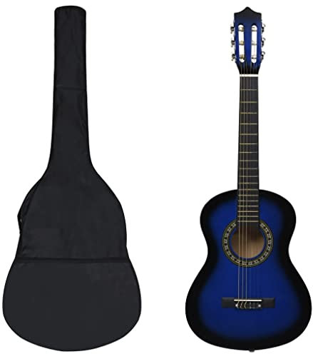 Home & Garden Konzertgitarre Anfänger-Set, Blau, 1/2 86,4 cm, Möbelwahl, 8-teilig