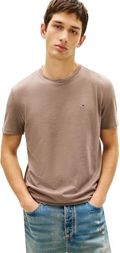 Tommy Jeans Herren T-Shirt Kurzarm Tee Rundhalsausschnitt